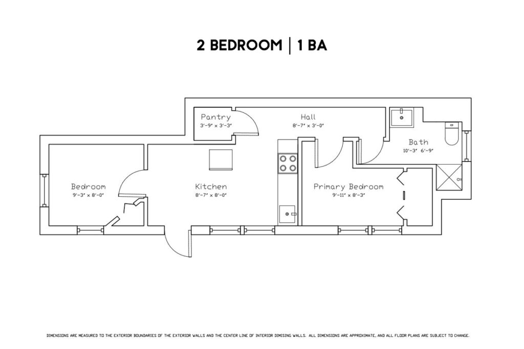 West Palm Beach 2 Bedroom Apartment Floorplan